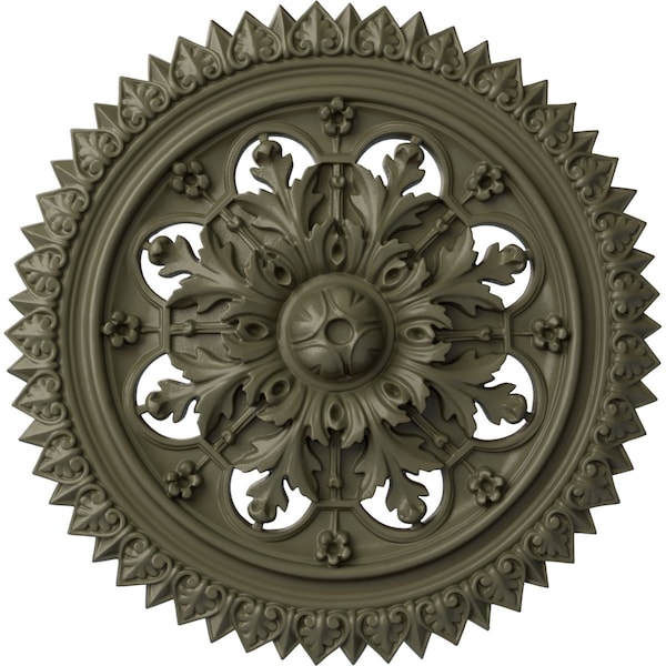 Ekena Millwork York Ceiling Medallion (Fits Canopies up to 3 5/8"), Hand-Painted Spartan Stone, 21 5/8"OD x 2 1/2"P CM21YOSSF - main